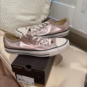 Converse Women's Metallic Pink Sneakers